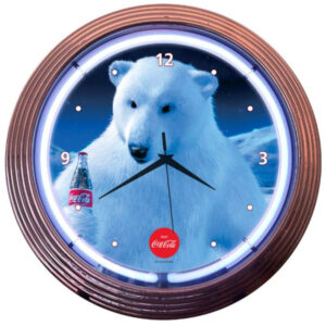 Cola-Cola Polar Bear Neon Clock
