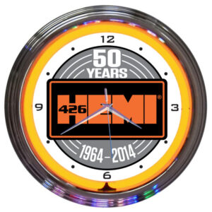HEMI 50th Anniversary Neon Clock