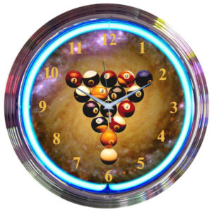 Billiard Spaceballs Neon Clock