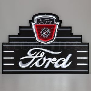 Art Deco Marquee Ford LED Flex Neon Sign In Steel Can illuminated LED display