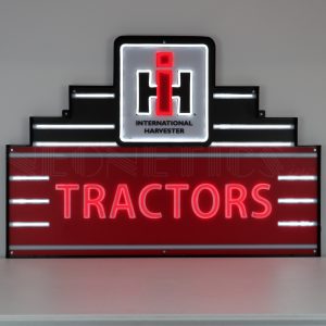 Art Deco Marquee International Harvester Tractors LED Flex Neon Sign In Steel Can illuminated LED display