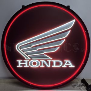 Honda Wings 36″ Round LED Flex Neon Sign In Steel Can illuminated LED display