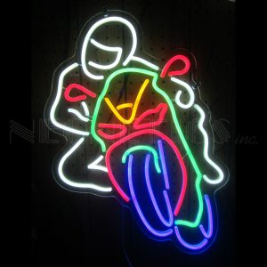 Motorcycle LED  Flex Neon Sign With Acrylic Backing illuminated LED display
