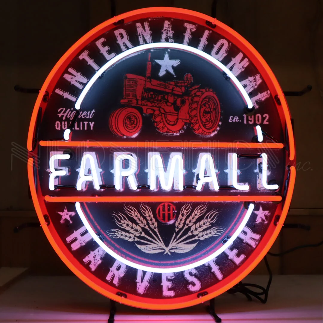 IH Farmall Tractor 1902 Neon Sign illuminated neon display