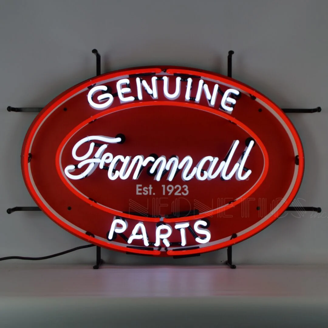 Farmall Genuine Parts Oval Neon Sign illuminated neon display