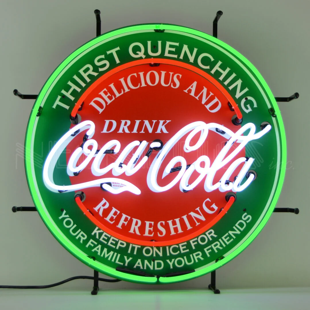 Coca-Cola Evergreen Neon Sign illuminated neon display