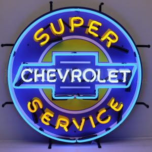Super Chevy Service Neon Sign With Backing illuminated neon display
