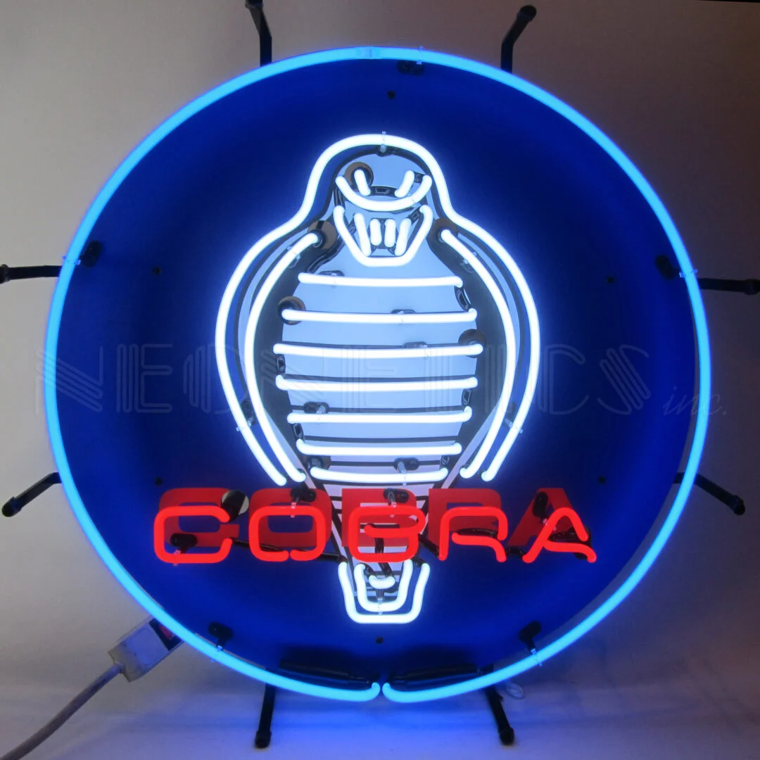 Ford Cobra Neon Sign With Backing illuminated neon display