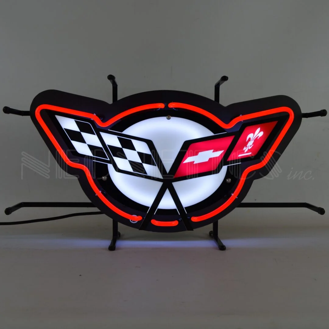 Corvette C5 Neon Sign With Backing illuminated neon display
