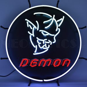 Dodge Demon Neon Sign illuminated neon display