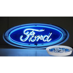 Ford Oval Neon Sign In Metal Can illuminated neon display