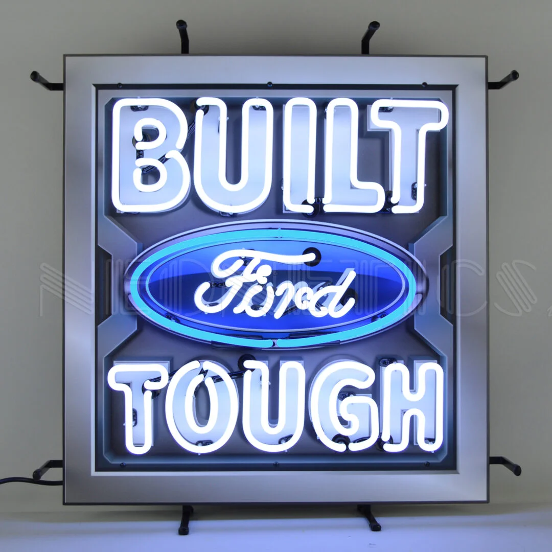 Ford – Built Ford Tough Neon Sign With Backing illuminated neon display