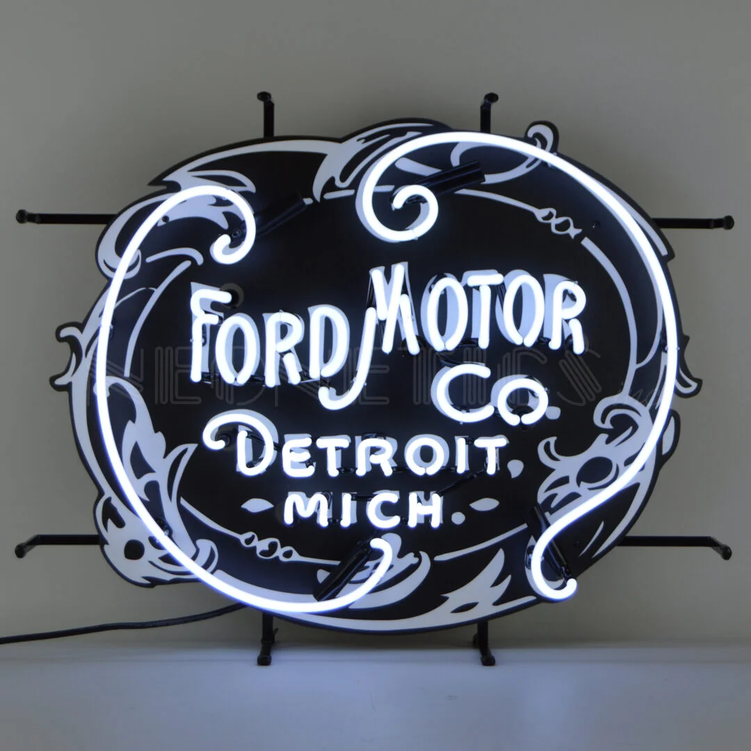 Ford Motor Company 1903 Heritage Emblem Neon Sign illuminated neon display