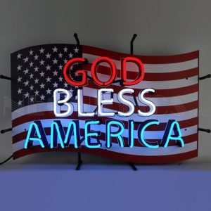 God Bless America Neon Sign illuminated neon display