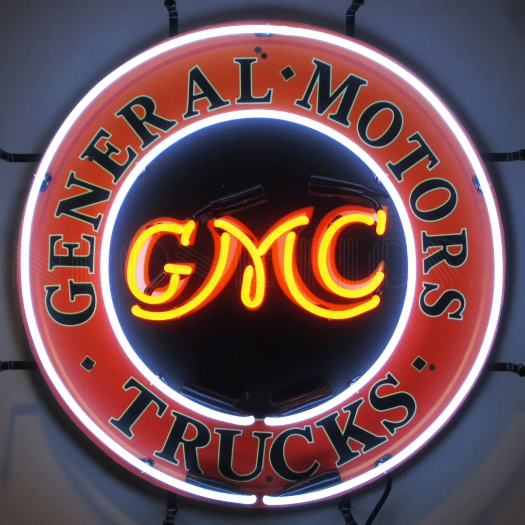 GMC Trucks Neon Sign illuminated neon display