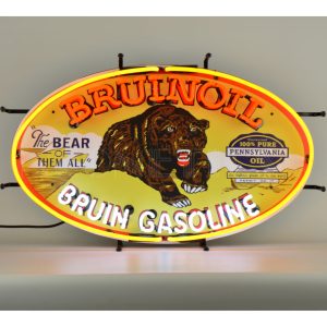 Bruinoil Bruin Gasoline Neon Sign illuminated neon display