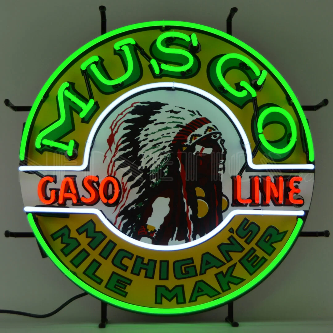 Musgo Gasoline Neon Sign illuminated neon display