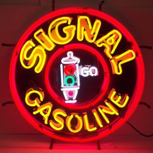 Signal Gasoline Neon Sign illuminated neon display