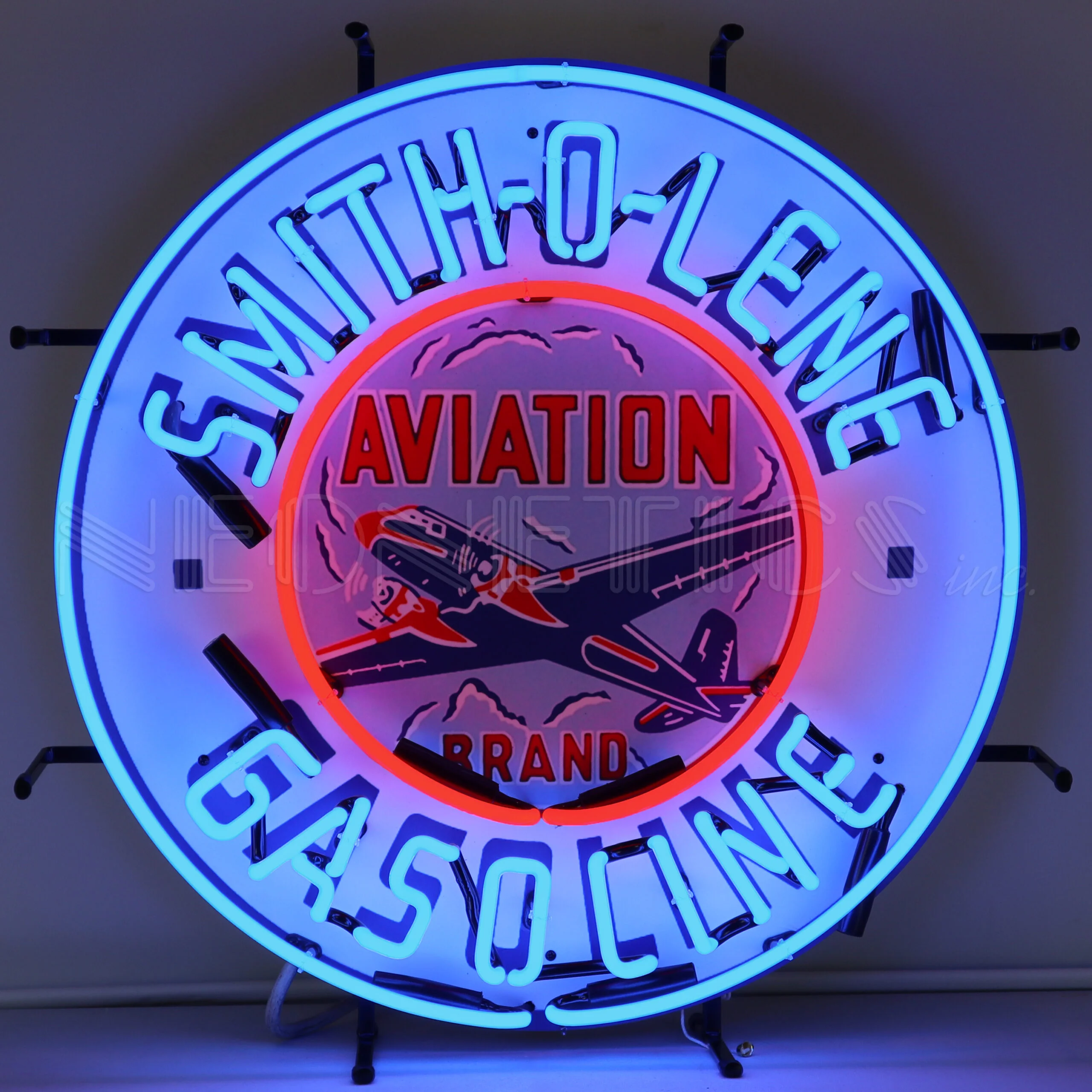SMITH-O-LENE Gasoline Neon Sign illuminated neon display