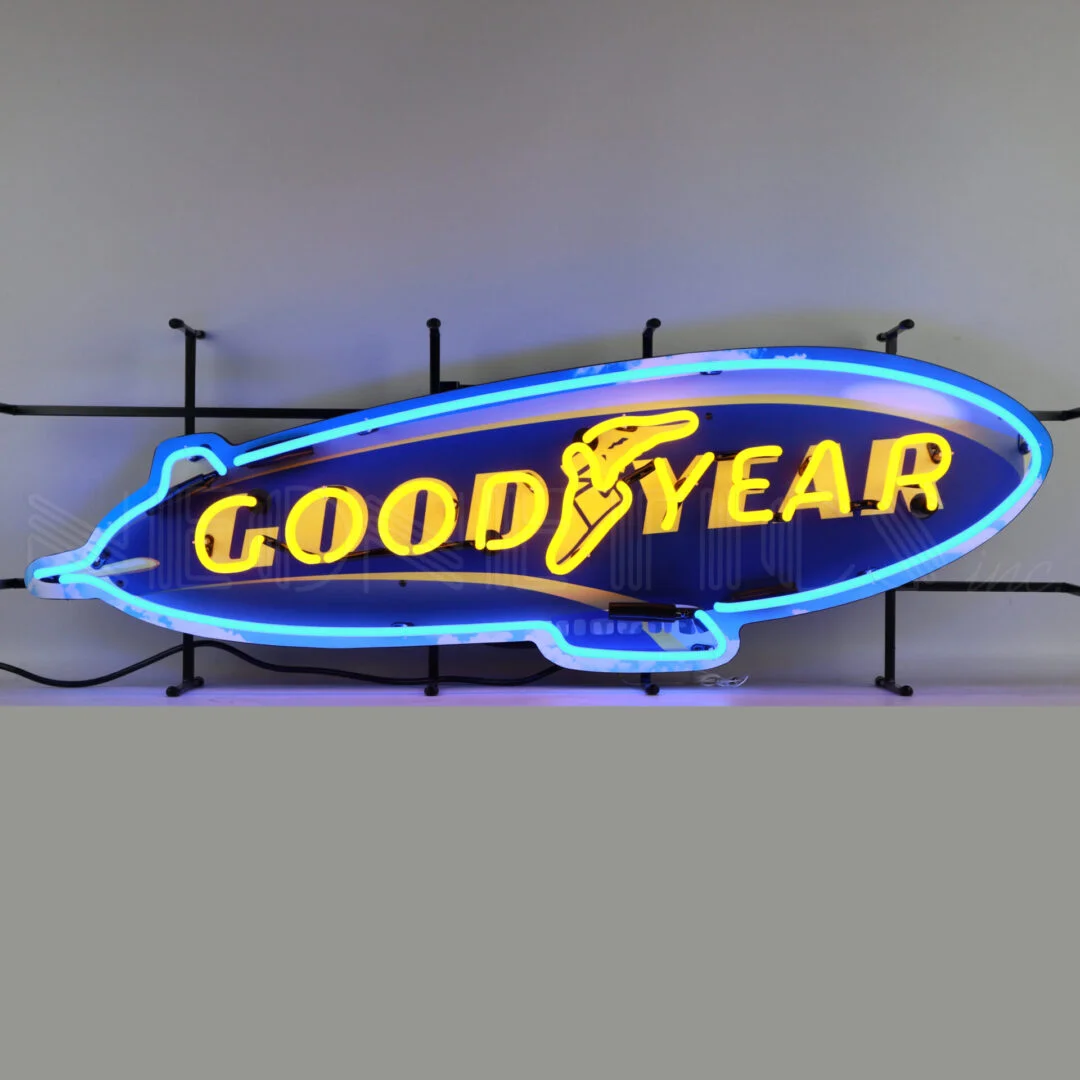 Goodyear Blimp Neon Sign illuminated neon display