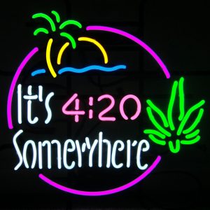 It’s 4:20 Somewhere Island Neon Sign illuminated neon display