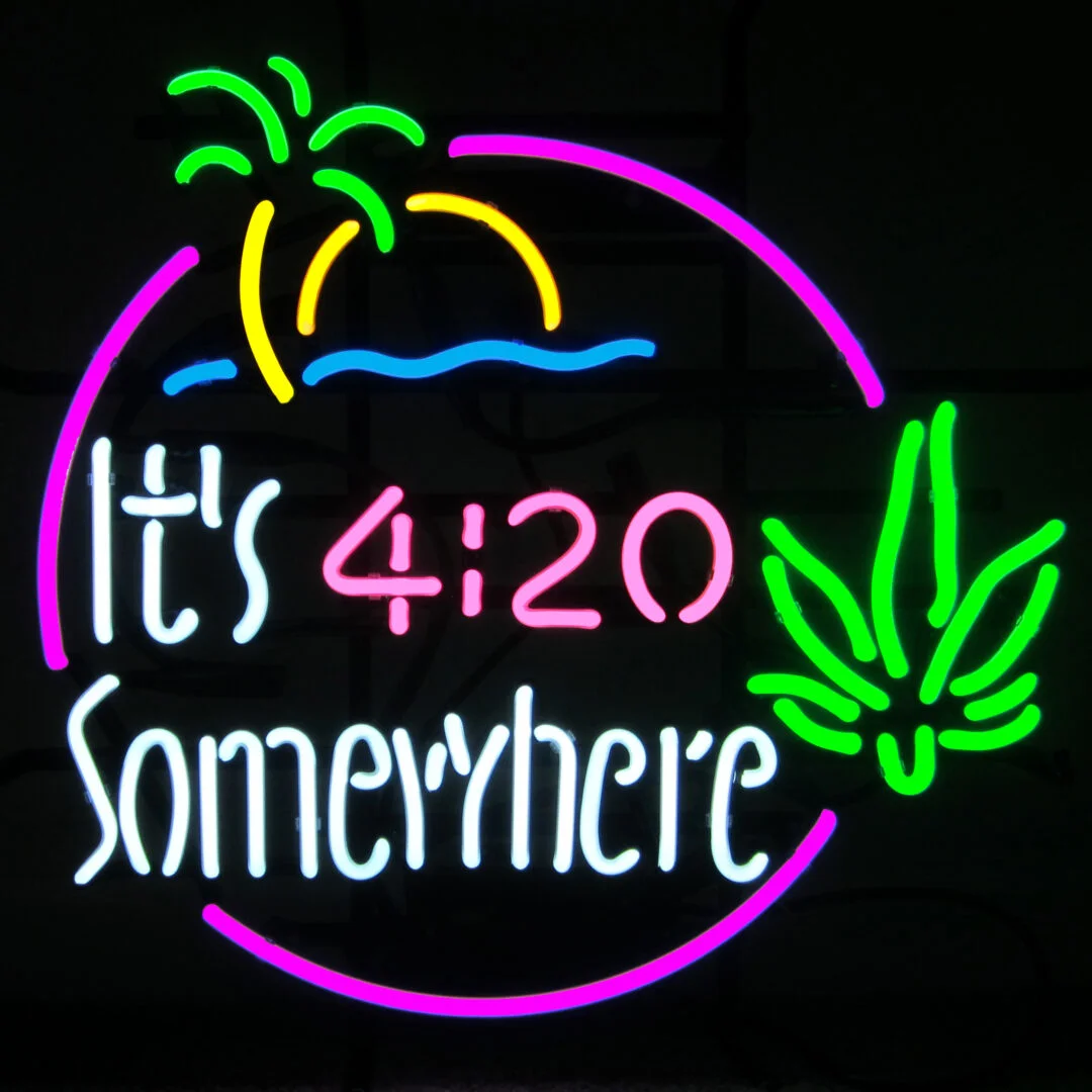 It’s 4:20 Somewhere Island Neon Sign illuminated neon display
