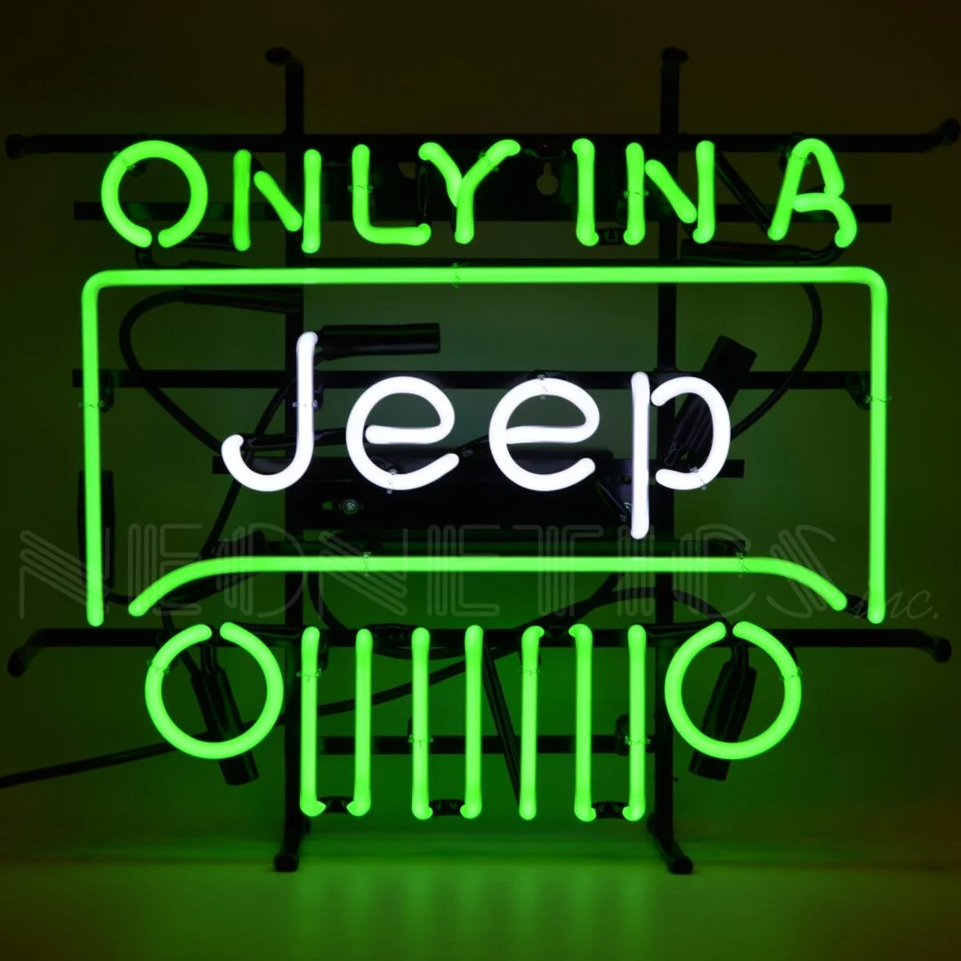 Jeep – Only In A Jeep Neon Sign illuminated neon display