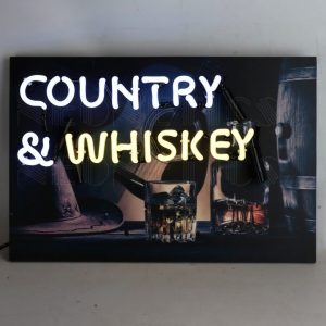 Junior Country & Whiskey Neon Sign illuminated neon display