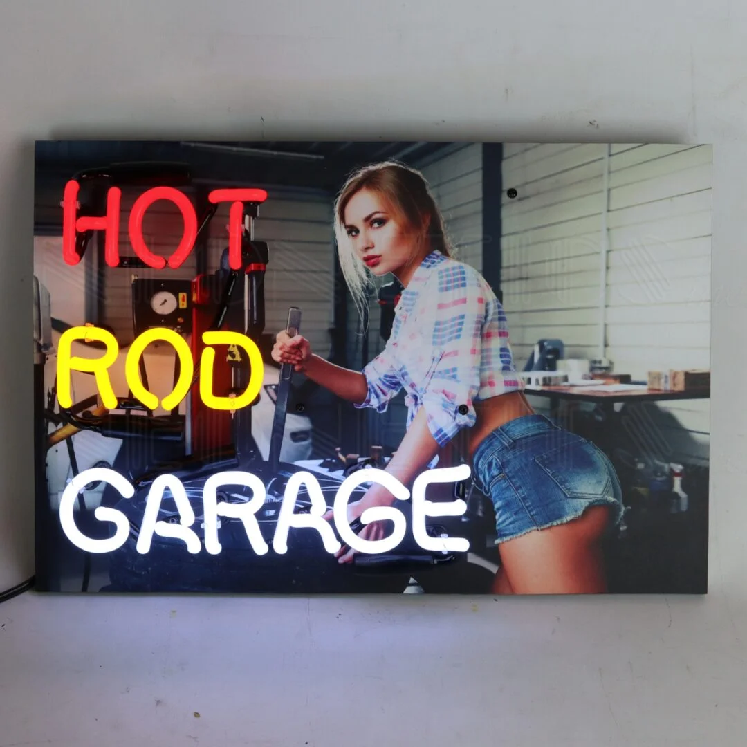 Junior Hot Rod Garage Neon Sign illuminated neon display