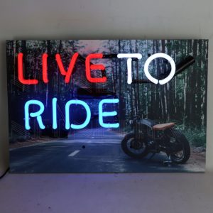 Junior Live to Ride Neon Sign illuminated neon display