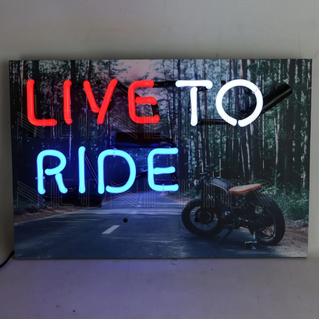 Junior Live to Ride Neon Sign illuminated neon display