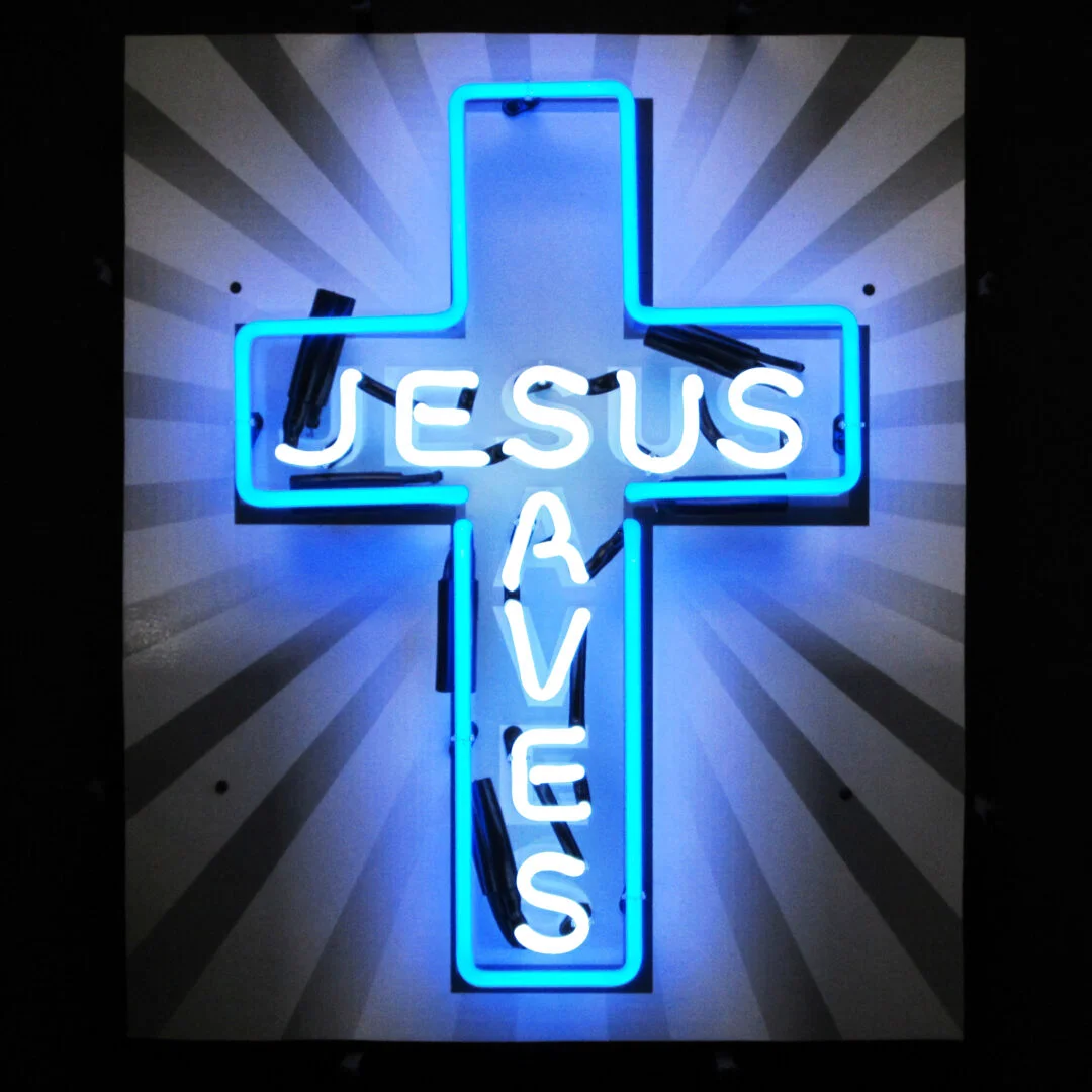 Jesus Saves Neon Sign illuminated neon display