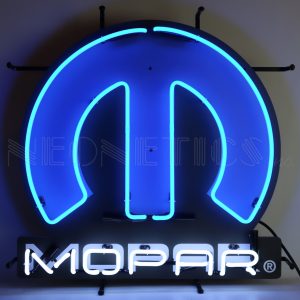 MOPAR Omega M Neon Sign With Backing illuminated neon display
