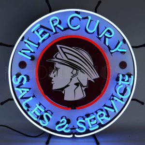 Mercury Sales And Service Neon Sign illuminated neon display