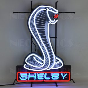 Shelby Cobra Shaped Emblem Neon Sign With Backing illuminated neon display