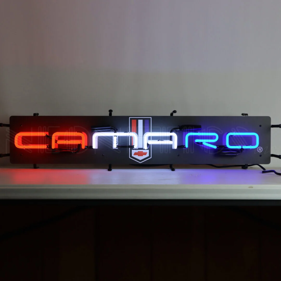 Camaro Junior Neon Sign With Backing illuminated neon display