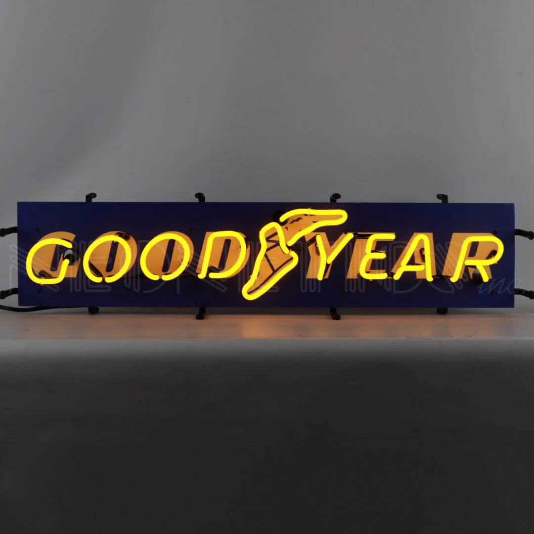 Goodyear Junior Neon Sign illuminated neon display