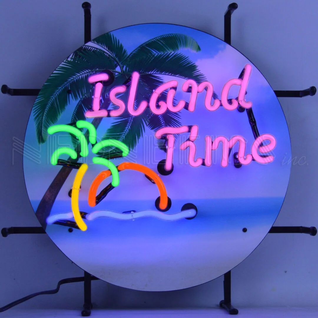 Island Time Premium Junior Neon Sign illuminated neon display