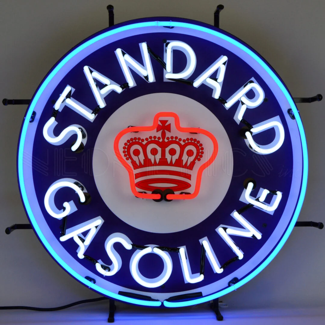 Standard Gasoline Neon Sign illuminated neon display