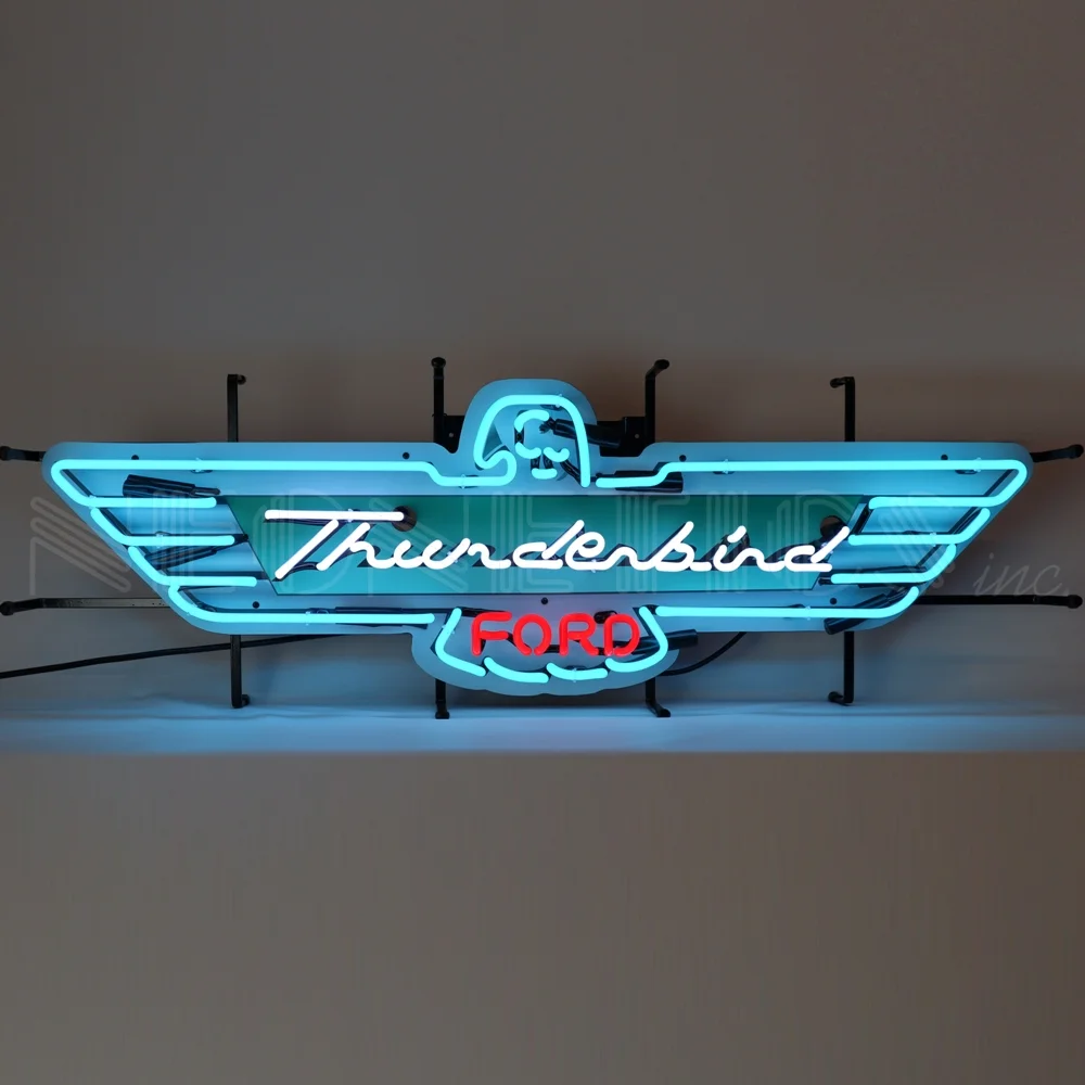 Ford Thunderbird Neon Sign With Backing illuminated neon display
