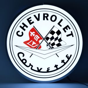 Corvette Flags 15″ Backlit LED Lighted Sign illuminated LED display
