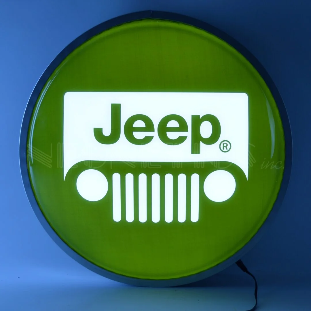 Jeep Green 15″ Backlit LED Lighted Sign illuminated LED display