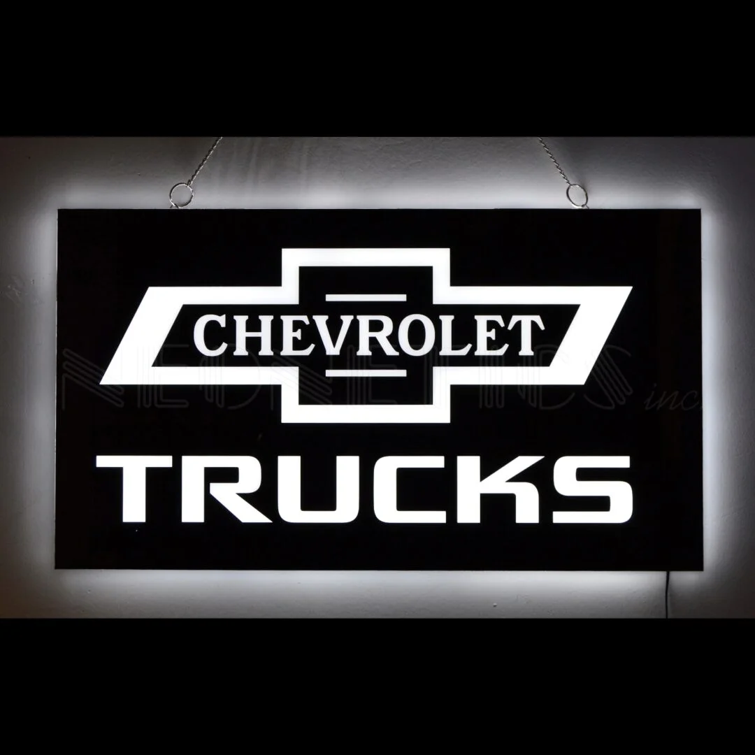 Chevy Trucks Slim LED Sign illuminated LED display