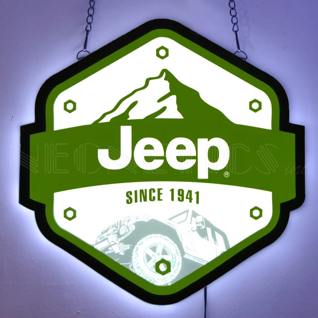 Jeep Since 1941 Slim LED Sign illuminated LED display