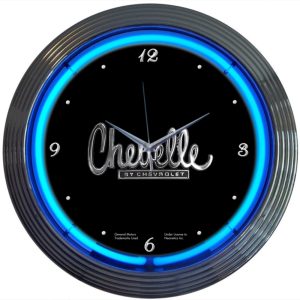 Chevelle Neon Clock illuminated neon display