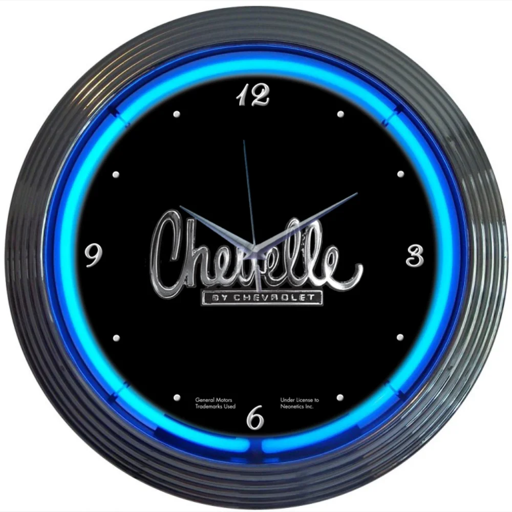 Chevelle Neon Clock illuminated neon display