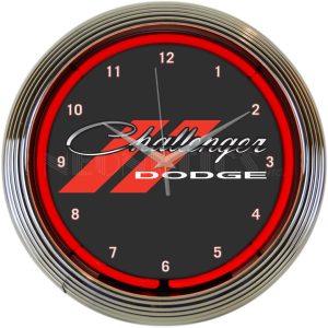 Dodge Challenger Neon Clock illuminated neon display