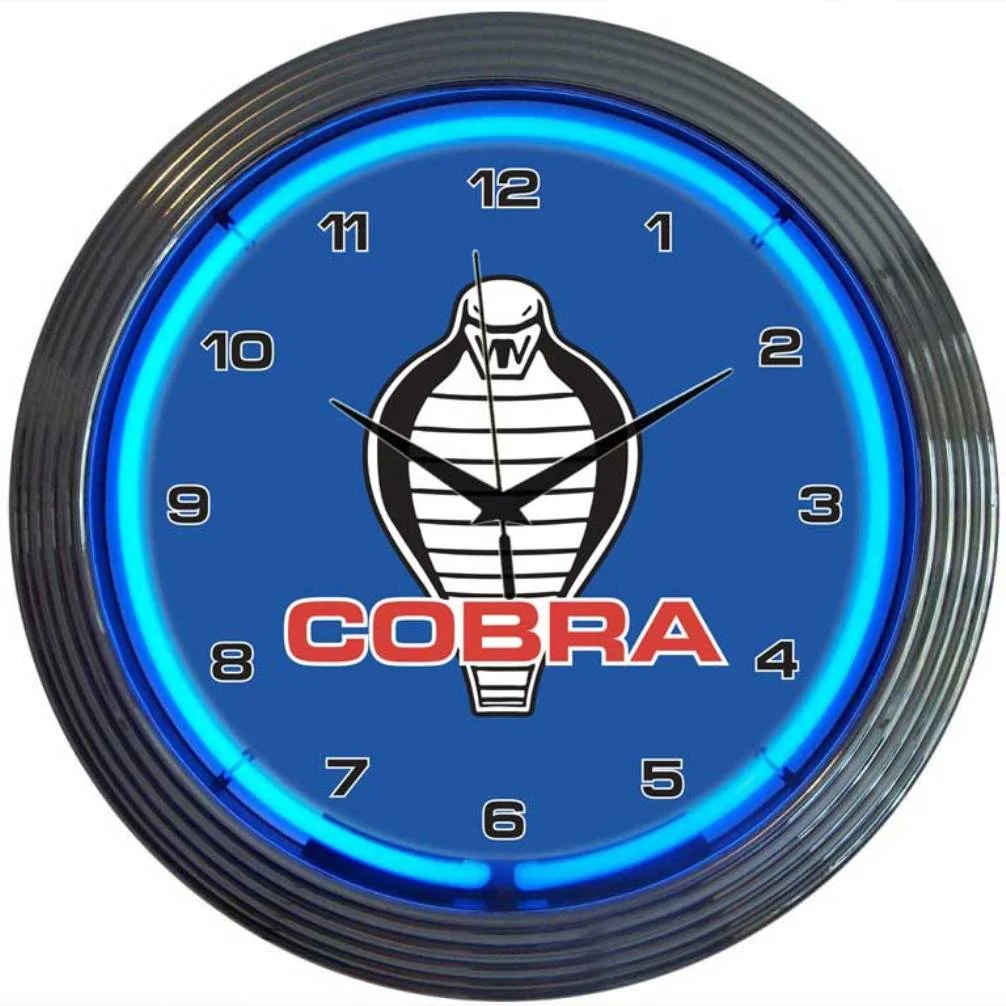Ford Cobra Neon Clock illuminated neon display