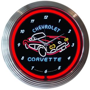 Corvette C1 Neon Clock illuminated neon display