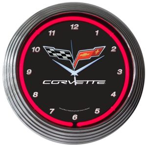 Corvette C6 Neon Clock illuminated neon display